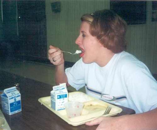 Becky is enjoying some cottage cheeze