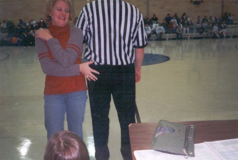 Becky gets a cheap thrill from this sexy ref