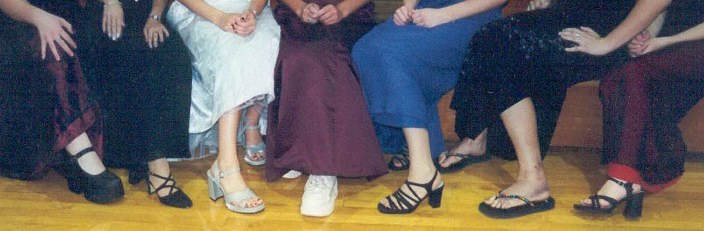 Our sexy shoes at coronation. 
everyone point and stare at my ugly, nasty, but quite colorful ankle. 