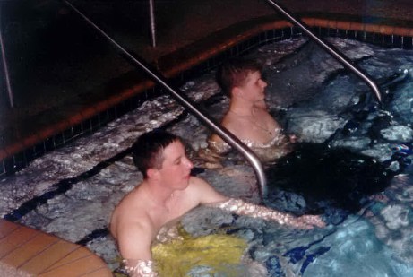 we even got huber in the pool