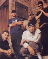 Limp BizKit- 
DJ Lethal/bass Sam Rivers/drummer John Otto/guitar Wes Borland/ FRED DURST